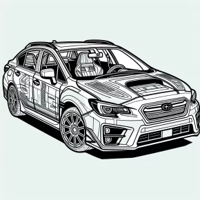 subaru coloring pages