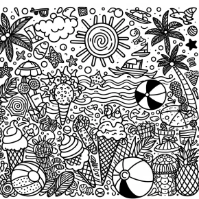 summer coloring pages