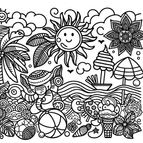 summer printable coloring pages