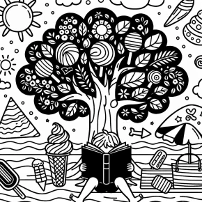 summer reading coloring pages