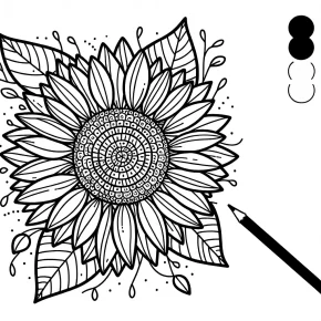 sunflower coloring page