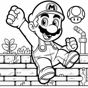 super mario coloring page