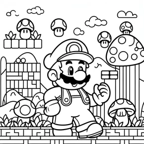 super mario coloring pages