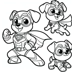 super pups mighty pups coloring pages