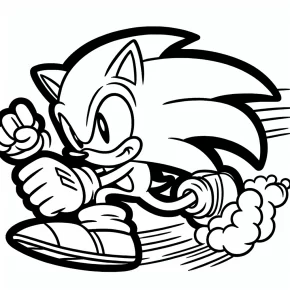 super sonic coloring pages