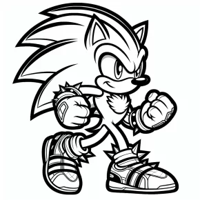 super sonic the hedgehog coloring pages