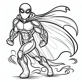 superhero coloring page