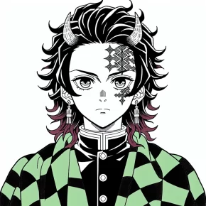 tanjiro demon slayer coloring pages