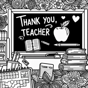 thank you teacher coloring pages free