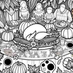 thanksgiving cards coloring pages