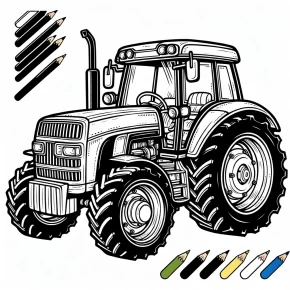 tractor coloring pages