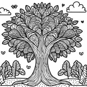 tree coloring page