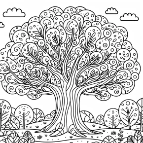 tree coloring pages