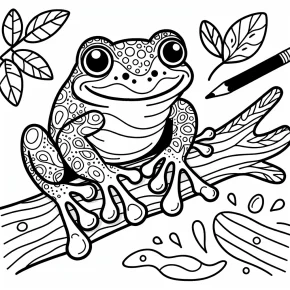 tree frog coloring pages