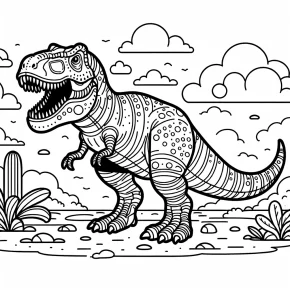 trex coloring page