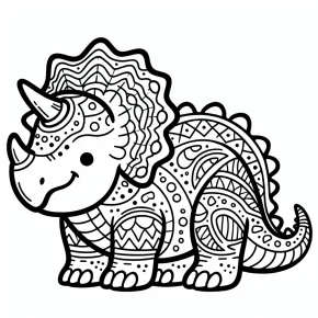 triceratops coloring page