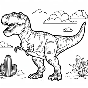 tyrannosaurus rex coloring page