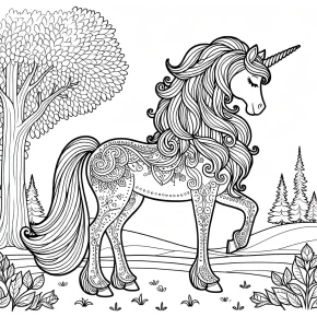 unicorn coloring page