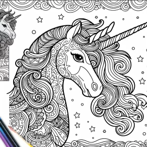 unicorn printable coloring pages