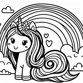 unicorn rainbow coloring pages