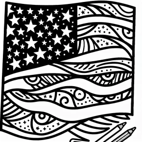 usa flag coloring page