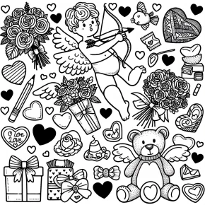 valentine day coloring pages