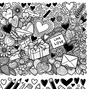 valentines coloring page