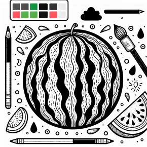 watermelon coloring page