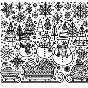 winter coloring page