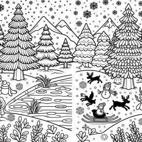 winter coloring pages printable