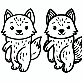 wolf coloring page