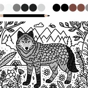 wolf printable coloring pages