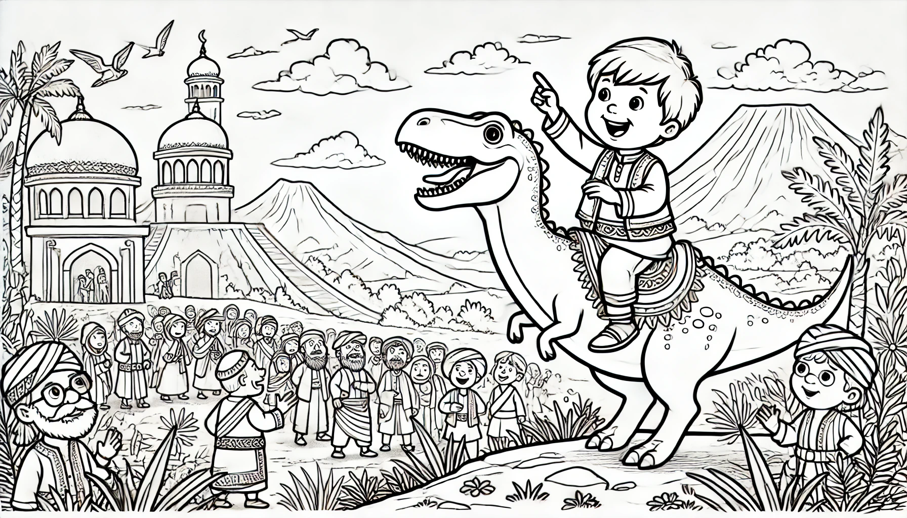 Temur Riding a Dinosaur 