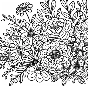 adult coloring pages of flowers