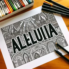 alleluia coloring page free printable