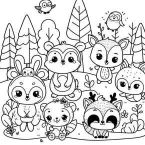 animal coloring pages cute