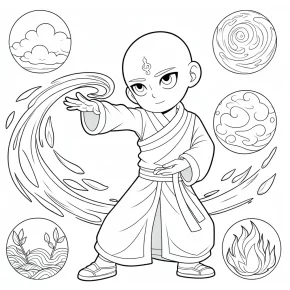 avatar the last airbender coloring pages printable