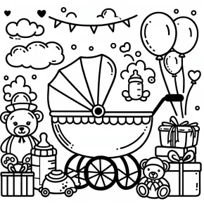 baby shower coloring pages