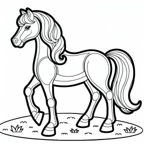 barbie horse coloring pages