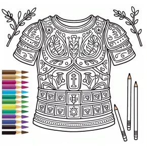 breastplate of righteousness coloring page