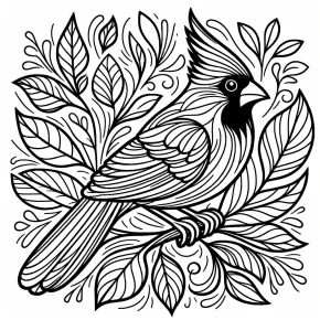 cardinal coloring page