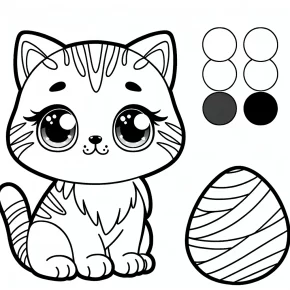 cat coloring pages cute