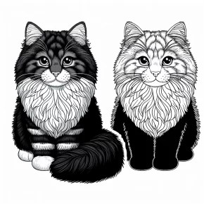 cat coloring pages realistic