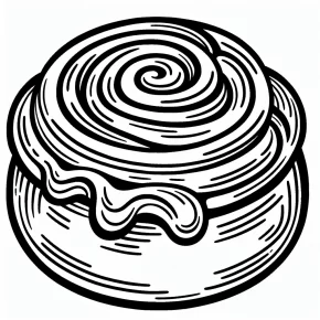 cinnamon roll coloring pages printable