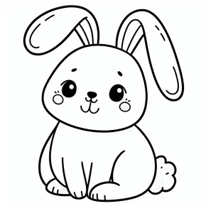 coloring page bunny