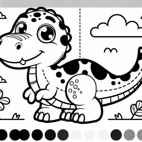 coloring page dinosaur