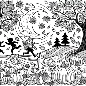 coloring page fall