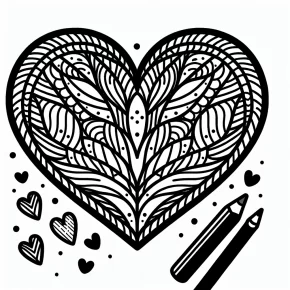 coloring page heart