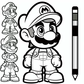 coloring page mario