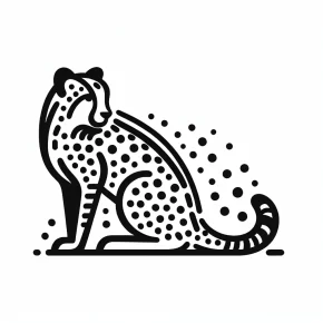 coloring page of a cheetah